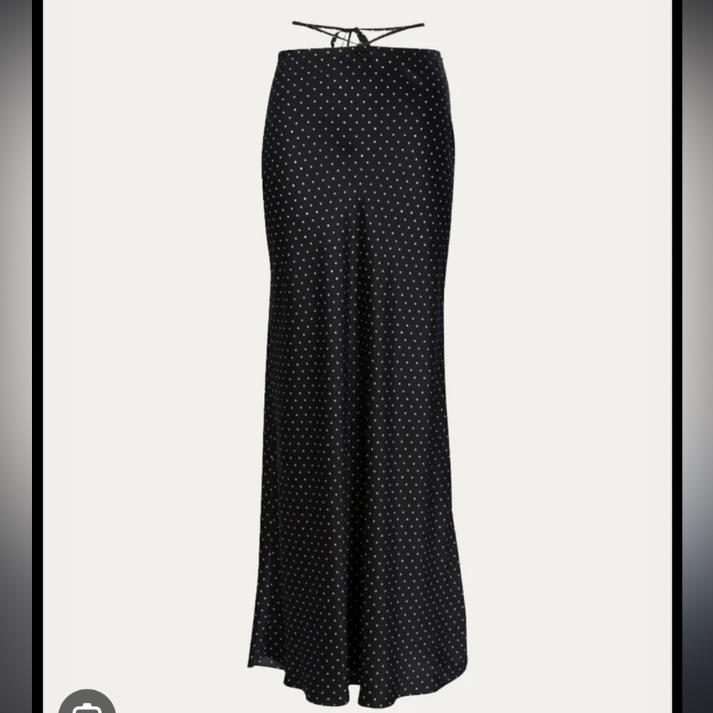 Realisation par x Claudia Schiffer polka dot silk skirt